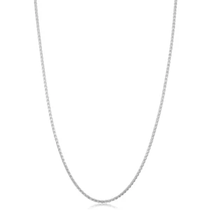 Sterling Silver Round Wheat Chain Necklace (1.5 mm, 36 inch)